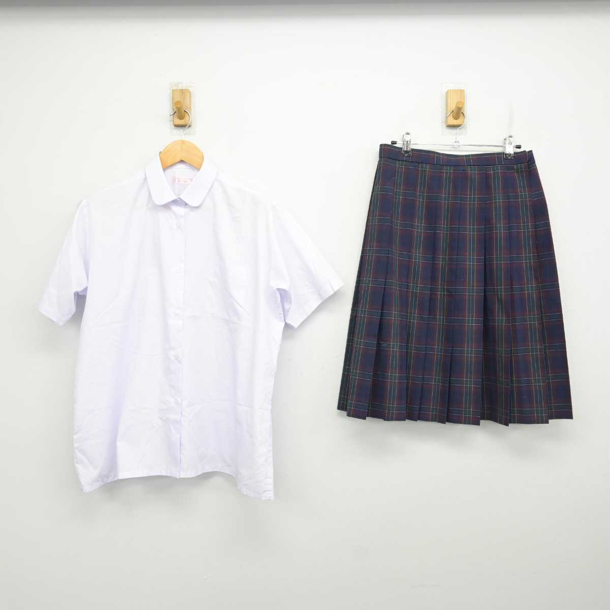 【中古】栃木県 鬼怒中学校 女子制服 2点 (シャツ・スカート) sf079211