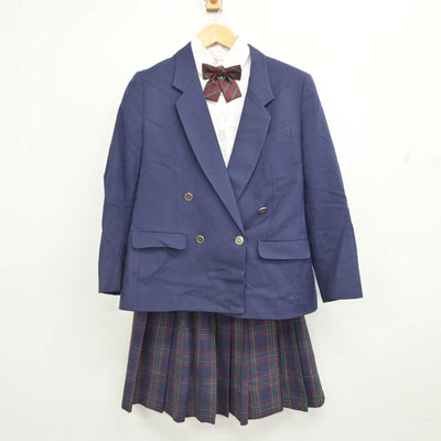 【中古】栃木県 鬼怒中学校 女子制服 4点 (ブレザー・シャツ・スカート) sf079213