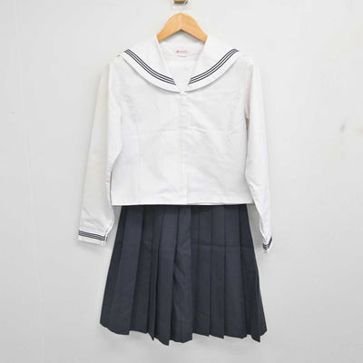 【中古】福井県 北陸高等学校 女子制服 2点 (セーラー服・スカート) sf079215