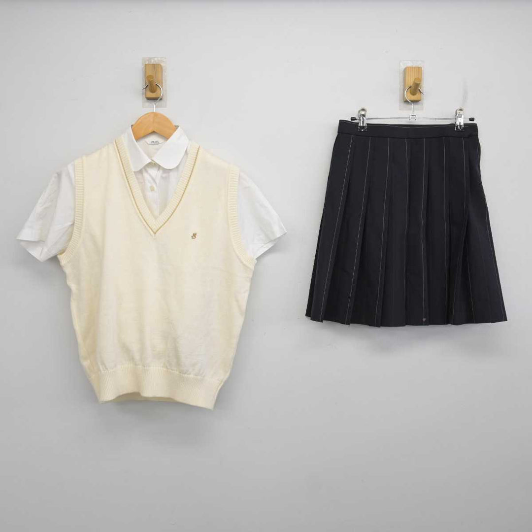 中古】大阪府 住吉商業高等学校 女子制服 3点 (ニットベスト 中古】大阪府 住吉商業高等学校 女子制服 3点 (ニットベスト