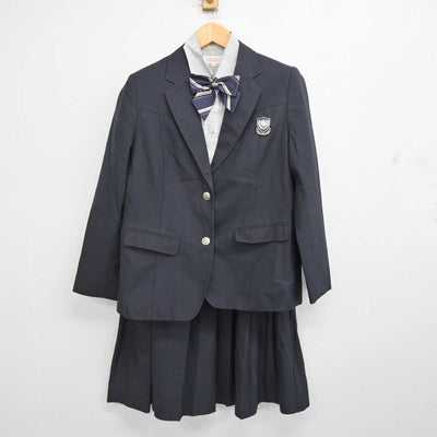 【中古】熊本県 八代清流高等学校 女子制服 4点 (ブレザー・シャツ・スカート) sf079224