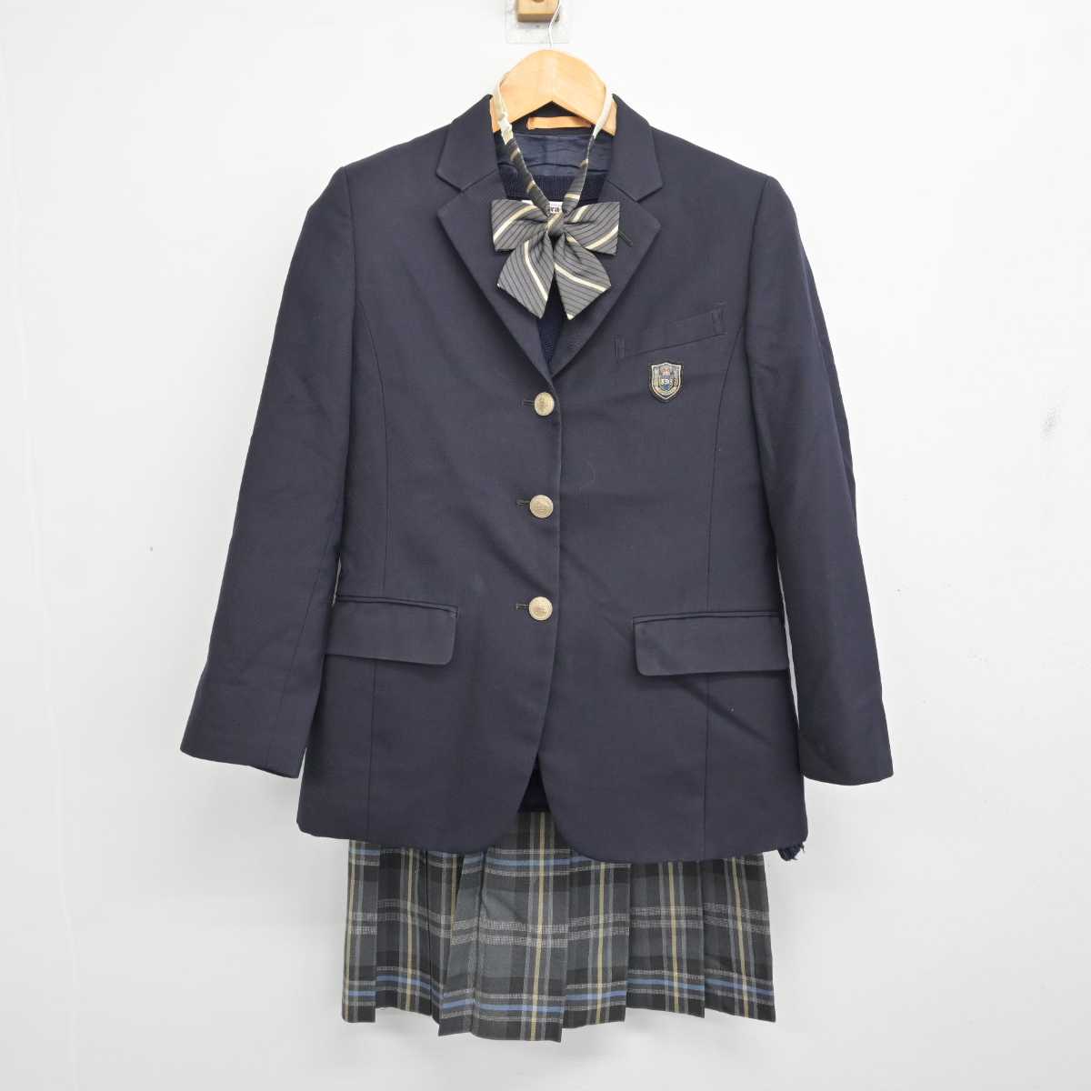 【中古】東京都 拓殖大学第一高等学校 女子制服 4点 (ブレザー・ニット・スカート) sf079229