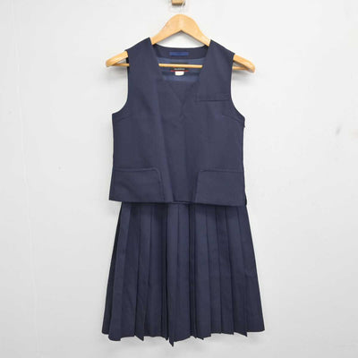 【中古】愛媛県 松山市立東中学校 女子制服 2点 (ベスト・スカート) sf079231