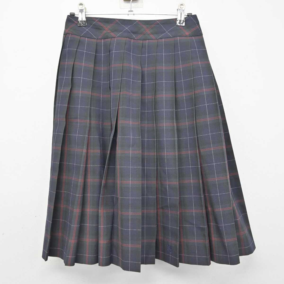 【中古】大阪府 羽衣学園高等学校 女子制服 2点 (ニットベスト・スカート) sf079237