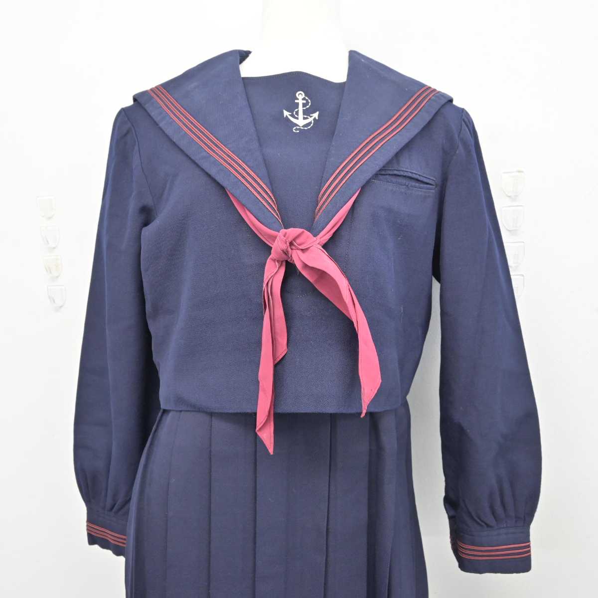 【中古】福岡県 福岡女学院高等学校 女子制服 4点 (セーラー服・ジャンパースカート) sf079239