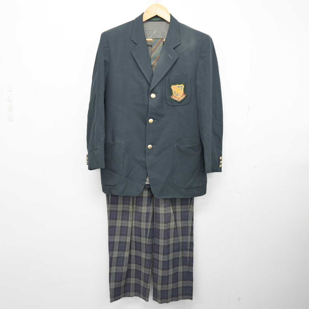 中古】福岡県 西南学院高等学校 男子制服 3点 (ブレザー・ズボン
