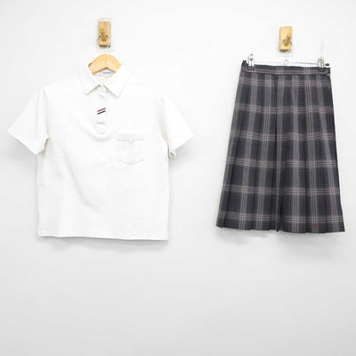 【中古】大阪府 港南中学校 女子制服 3点 (シャツ・スカート) sf079247