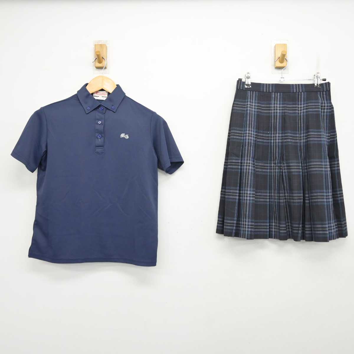 【中古】神奈川県 三浦学苑高等学校 女子制服 3点 (シャツ・スカート) sf079262