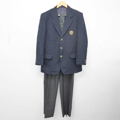 【中古】千葉県 東金商業高等学校 男子制服 3点 (ブレザー・ズボン) sf079266