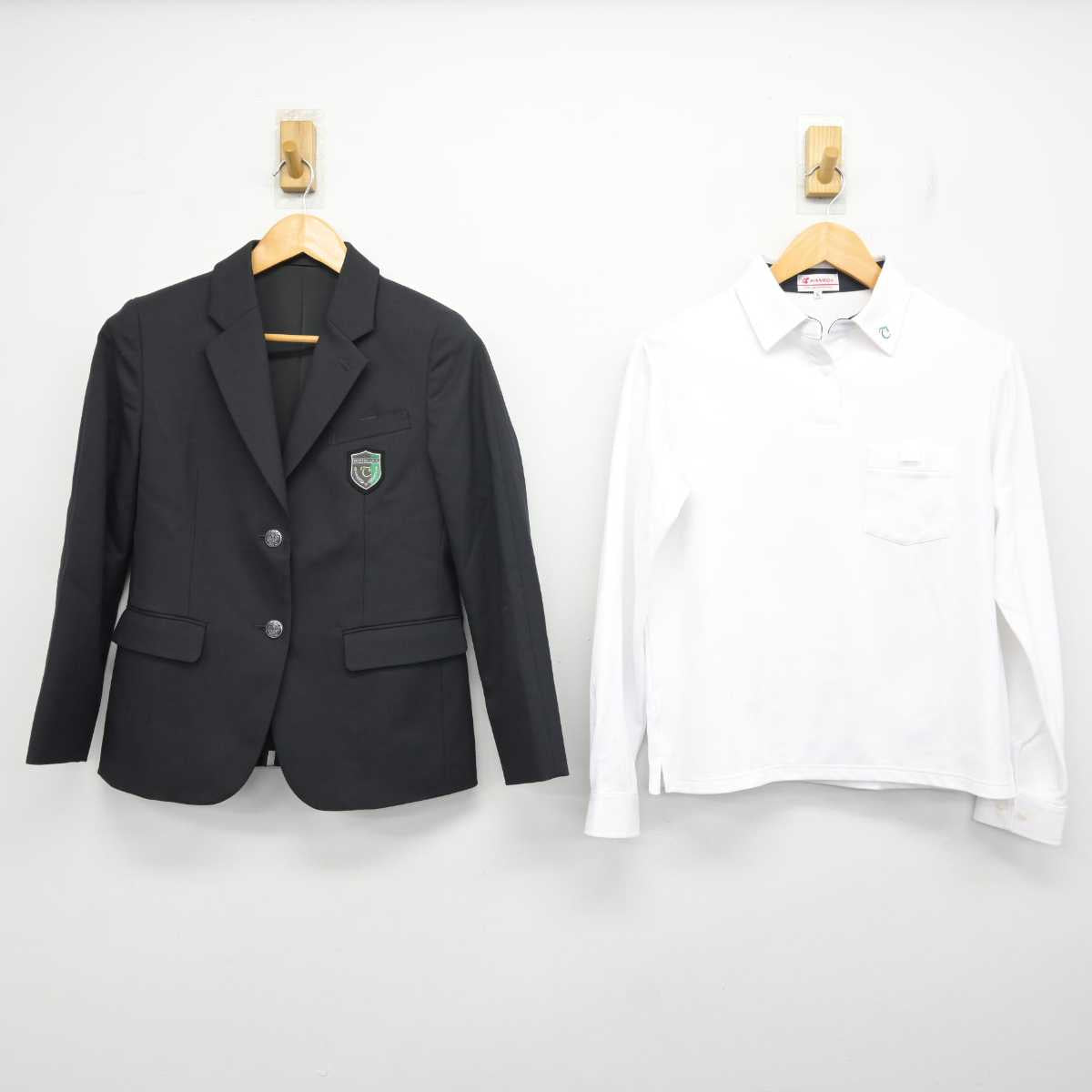 【中古】大阪府 盾津中学校 女子制服 2点 (ブレザー・シャツ) sf079269