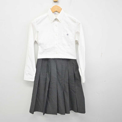 【中古】京都府 洛陽総合高等学校 女子制服 4点 (ブレザー・シャツ・スカート) sf079293