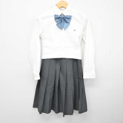 【中古】京都府 洛陽総合高等学校 女子制服 4点 (ニット・シャツ・スカート) sf079294