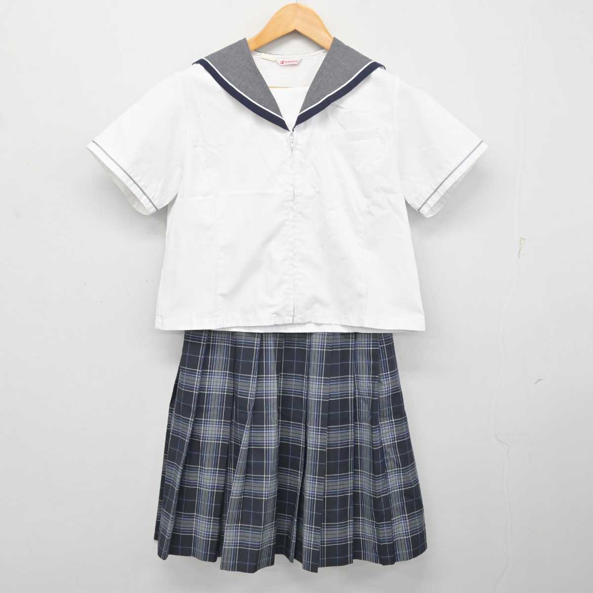 【中古】東京都 文化学園大学杉並高等学校 女子制服 3点 (ニット・セーラー服・スカート) sf079323