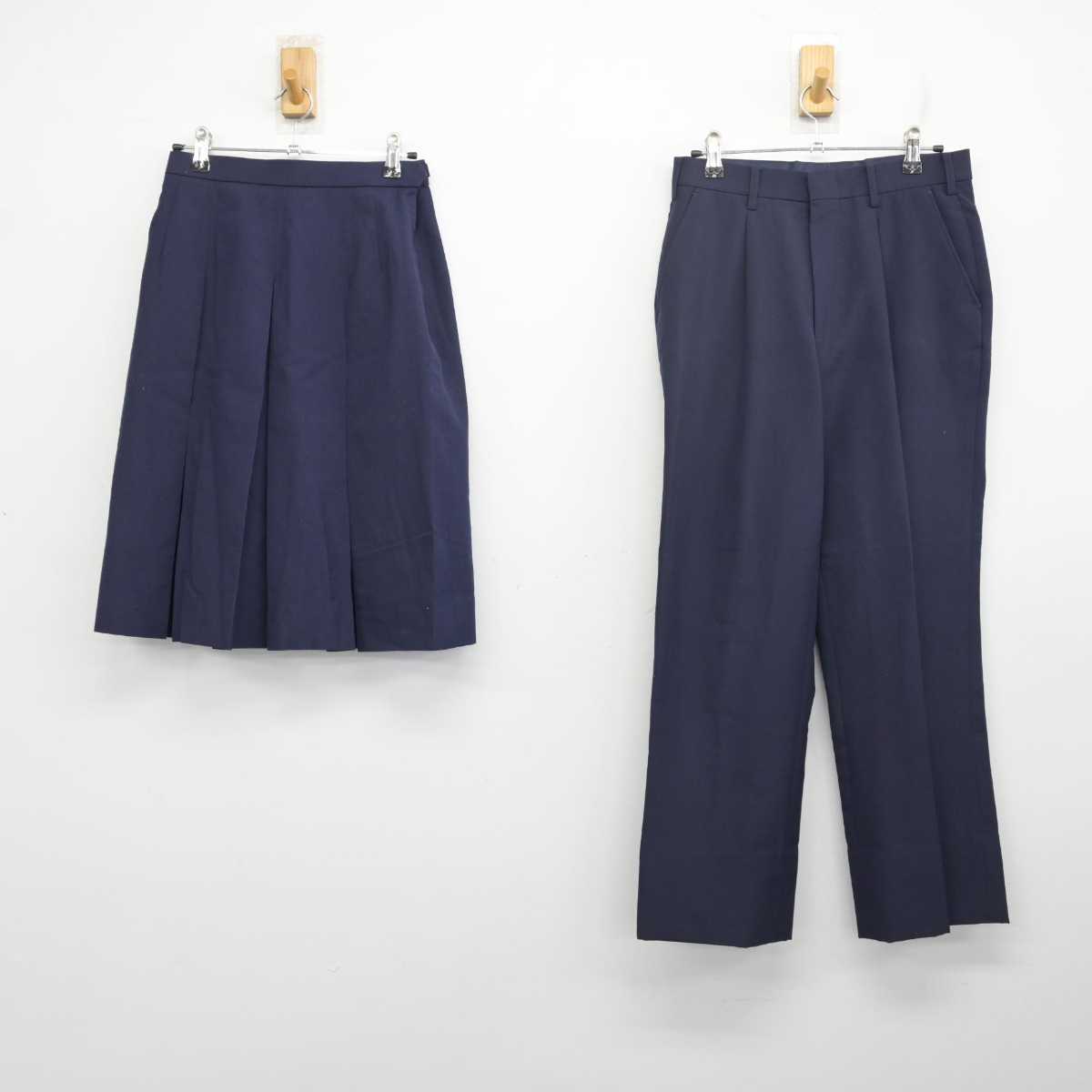 【中古】神奈川県 上白根中学校 女子制服 2点 (スカート・ズボン) sf079337