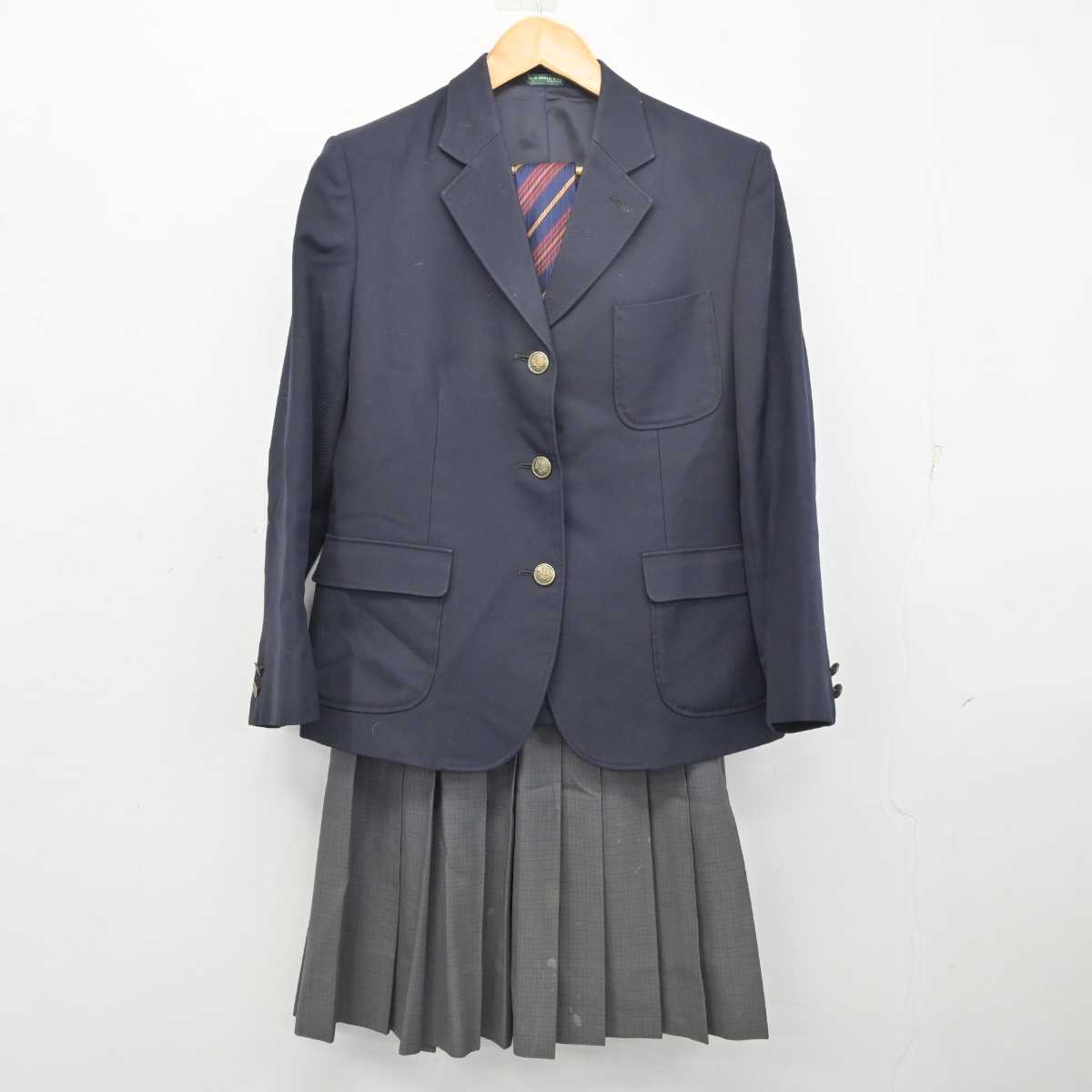 【中古】神奈川県 野川中学校 女子制服 3点 (ブレザー・スカート) sf079341