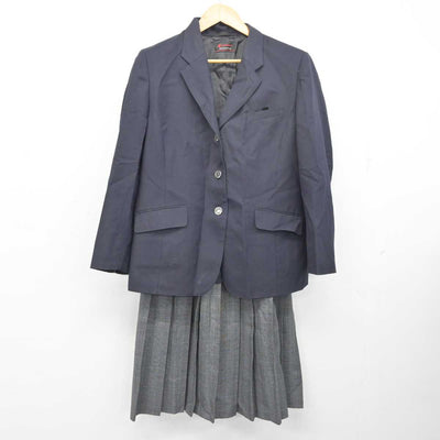 【中古】福岡県 北九州市内中学校標準服 女子制服 3点 (ブレザー・スカート) sf079343