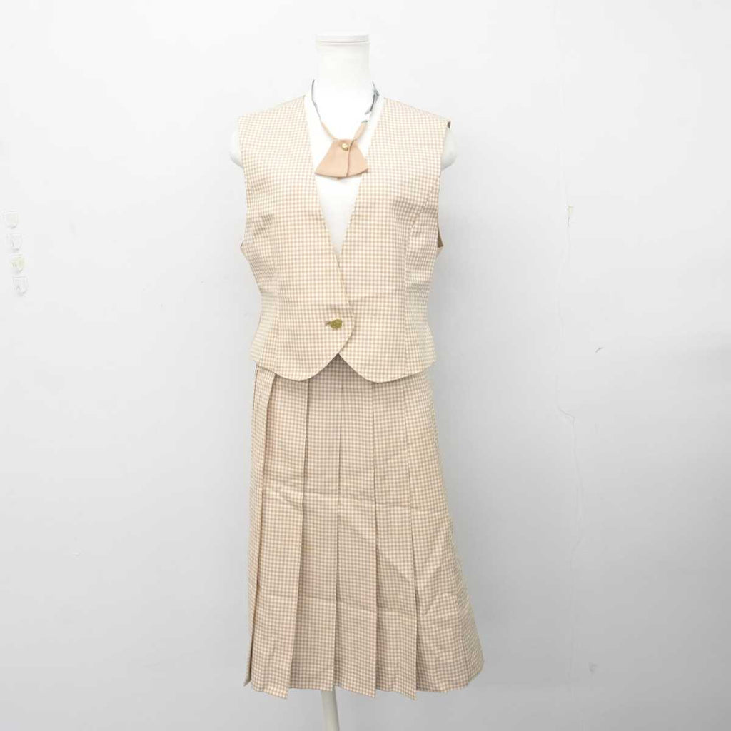 中古】千葉県 大多喜高等学校 女子制服 3点 (ベスト・スカート) sf079349 | 中古制服通販パレイド