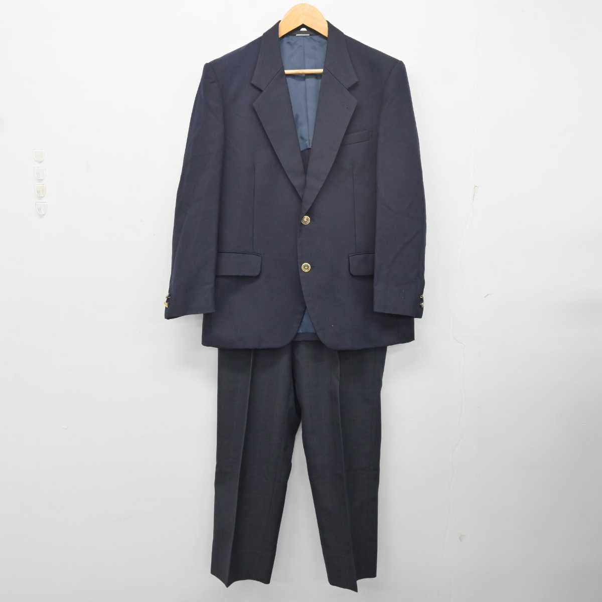 【中古】埼玉県 北本高等学校 男子制服 2点 (ブレザー・ズボン) sf079353