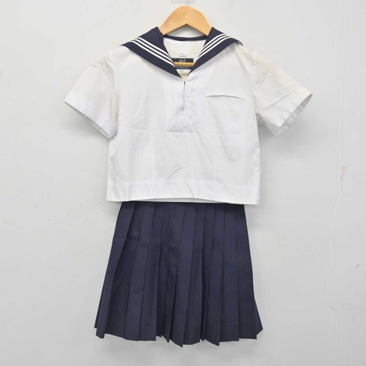 【中古】東京都 駒場高等学校 女子制服 2点 (セーラー服・スカート) sf079355