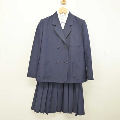 【中古】愛媛県 三津浜中学校 女子制服 4点 (ブレザー・ベスト・シャツ・スカート) sf079359