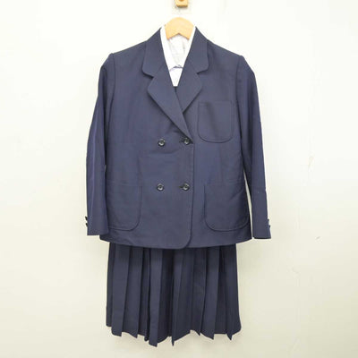 【中古】愛媛県 三津浜中学校 女子制服 4点 (ブレザー・ベスト・シャツ・スカート) sf079361