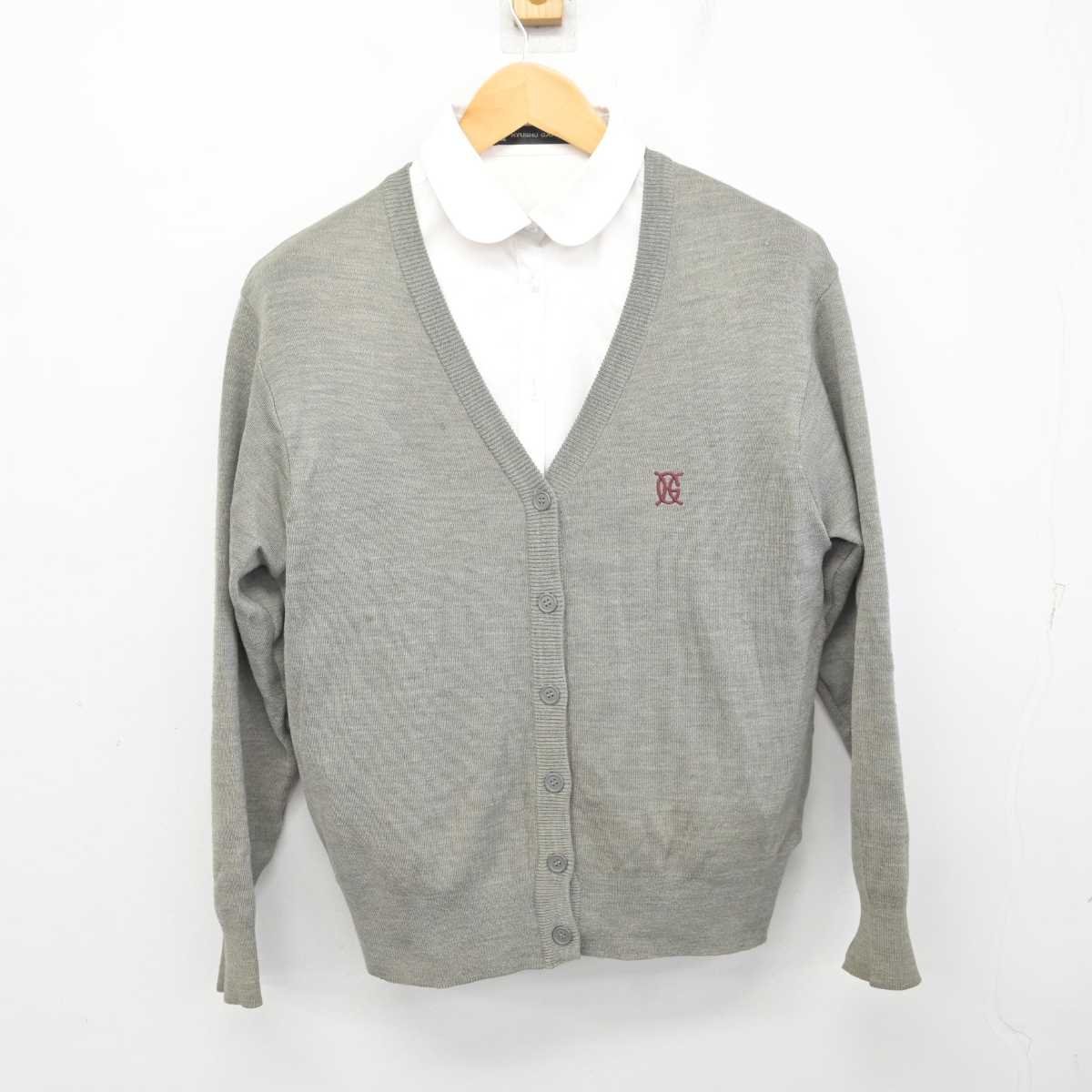 【中古】熊本県 九州学院高等学校 女子制服 2点 (ニット・シャツ) sf079380