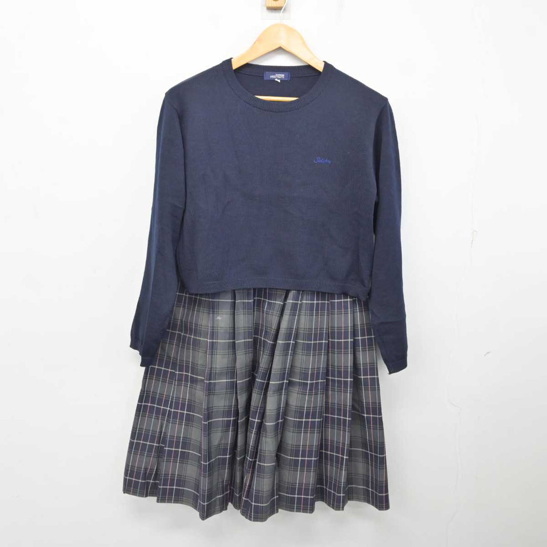 中古】岡山県 岡山学芸館清秀中学校 女子制服 2点 (ニット・スカート) sf079387 | 中古制服通販パレイド