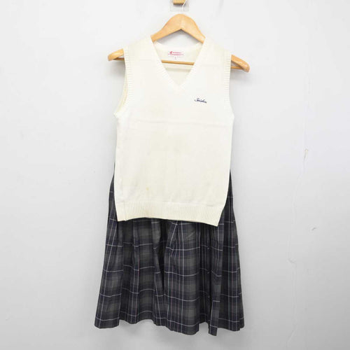 中古】千葉県 流通経済大学付属柏高等学校 女子制服 2点 (ニットベスト・スカート) sf063831 | 中古制服通販パレイド