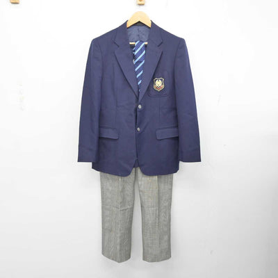 【中古】宮城県 仙台市立長町中学校 男子制服 3点 (ブレザー・ズボン) sf079393