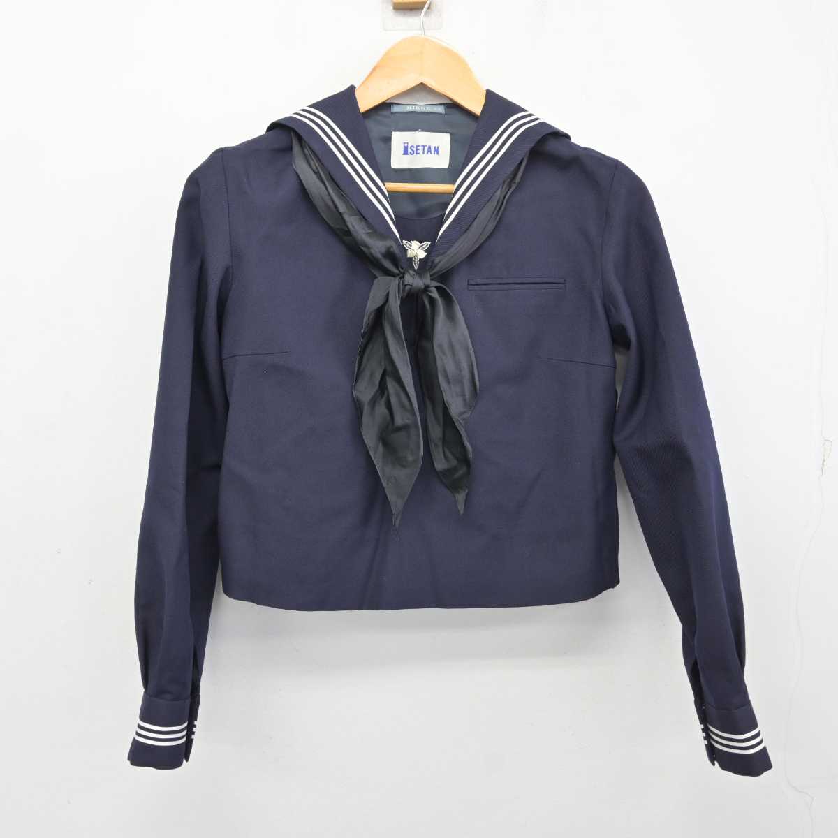 【中古】東京都 成蹊高等学校 女子制服 3点 (セーラー服・スカート) sf079398