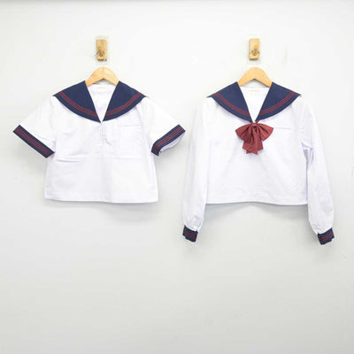 【中古】岩手県 岩手町立川口中学校 女子制服 3点 (セーラー服) sf079417