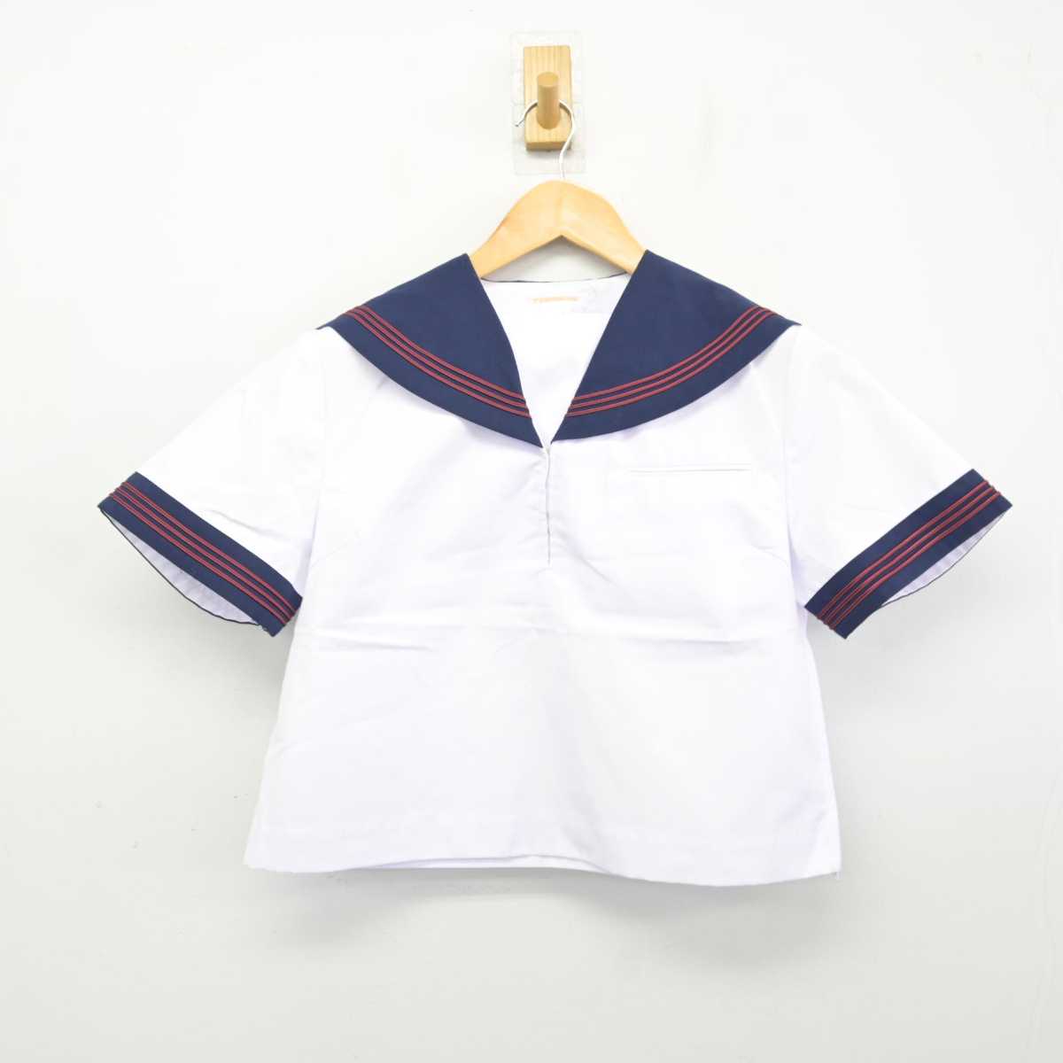 【中古】岩手県 岩手町立川口中学校 女子制服 3点 (セーラー服) sf079417