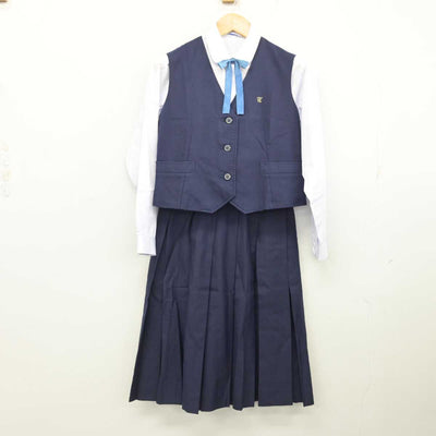 【中古】愛知県 豊田高等学校/旧制服 女子制服 5点 (ブレザー・ベスト・シャツ・スカート) sf079462