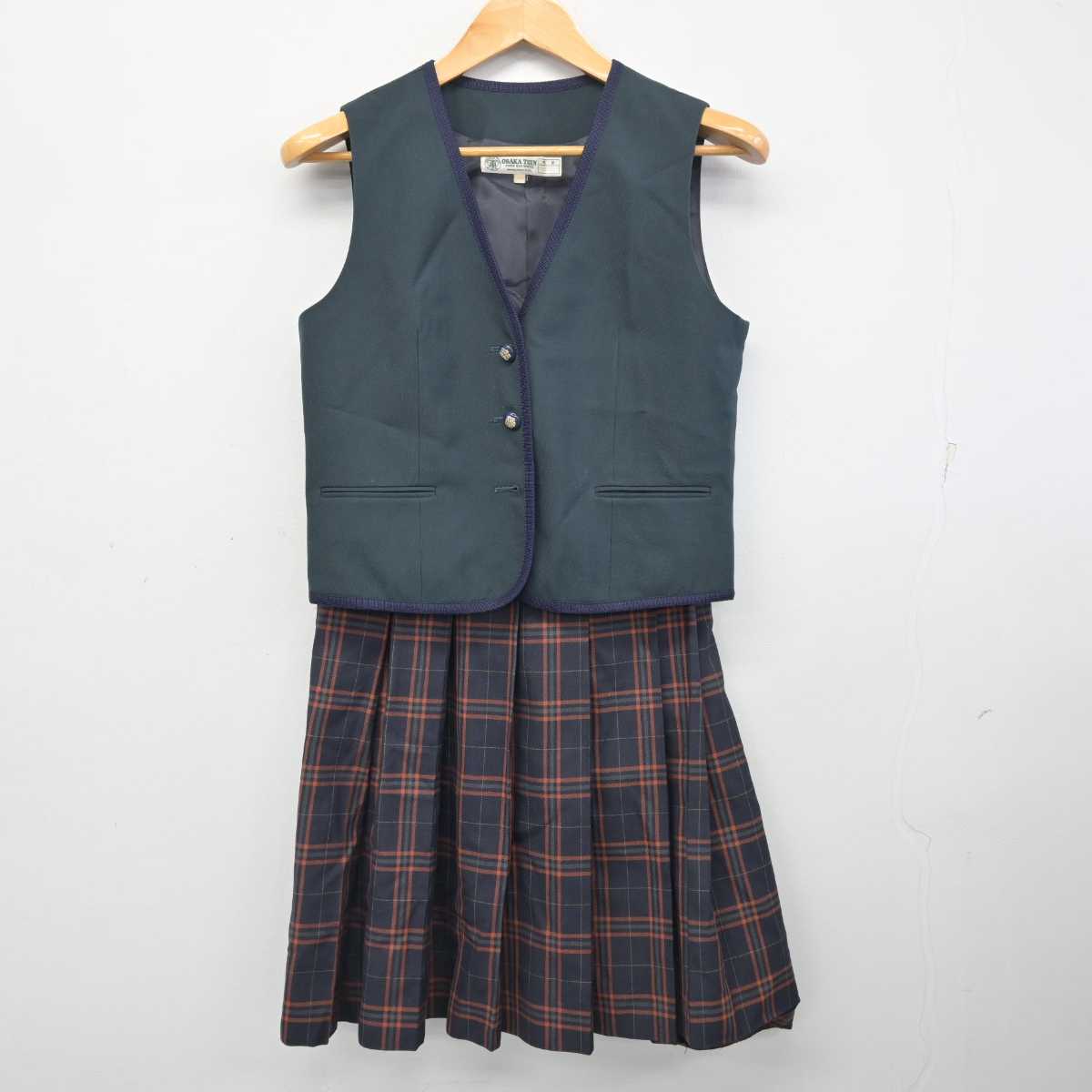 【中古】大阪府 大阪桐蔭中学校・高等学校 女子制服 5点 (ブレザー・ベスト・スカート) sf079476