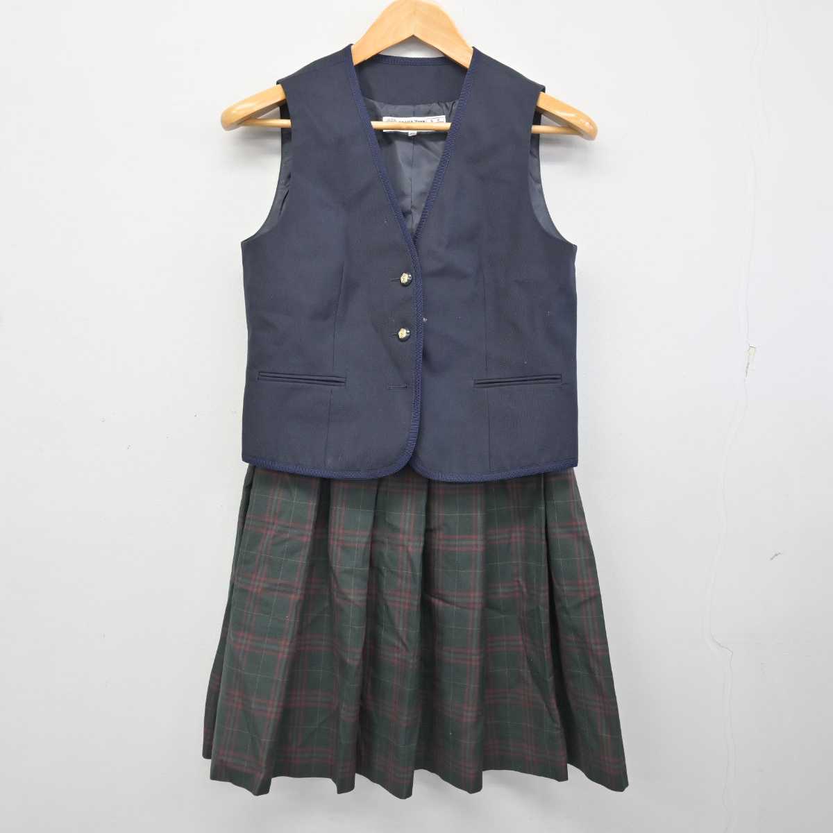 【中古】大阪府 大阪桐蔭中学校・高等学校 女子制服 7点 (ブレザー・ベスト・スカート) sf079478