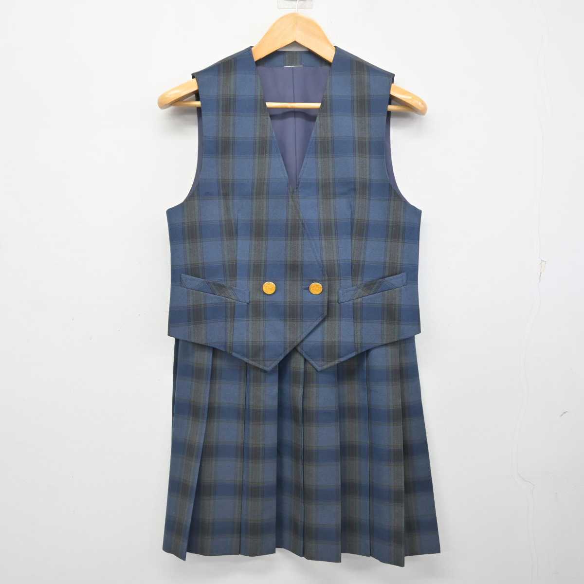 【中古】埼玉県 入間向陽高等学校 女子制服 4点 (ブレザー・ベスト・スカート) sf079480