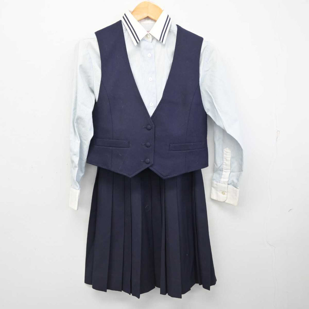 【中古】千葉県 秀明八千代中学・高等学校/旧制服 女子制服 4点 (ブレザー・ベスト・シャツ・スカート) sf079482