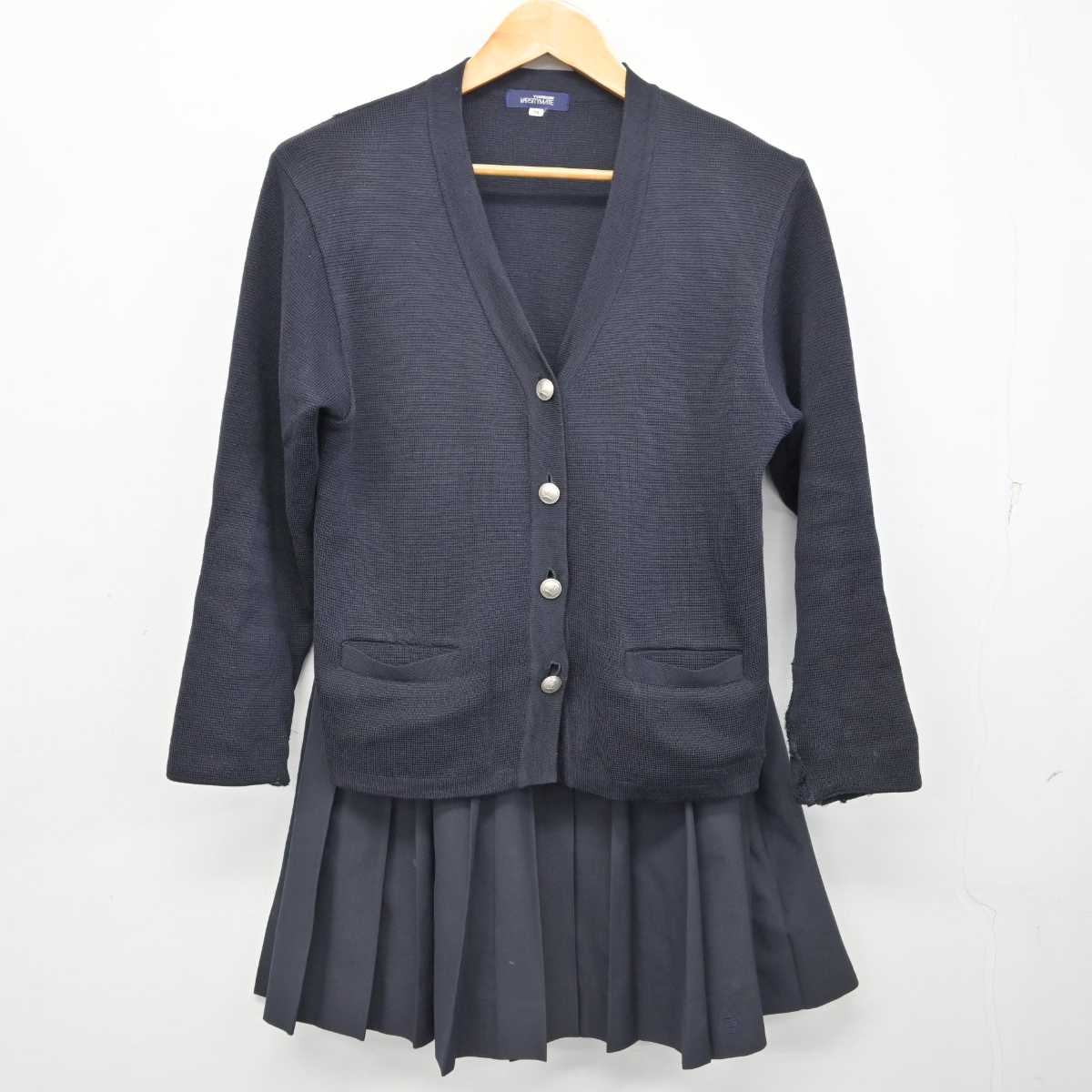 【中古】広島県 廿日市西高等学校 女子制服 2点 (ニット・スカート) sf079497