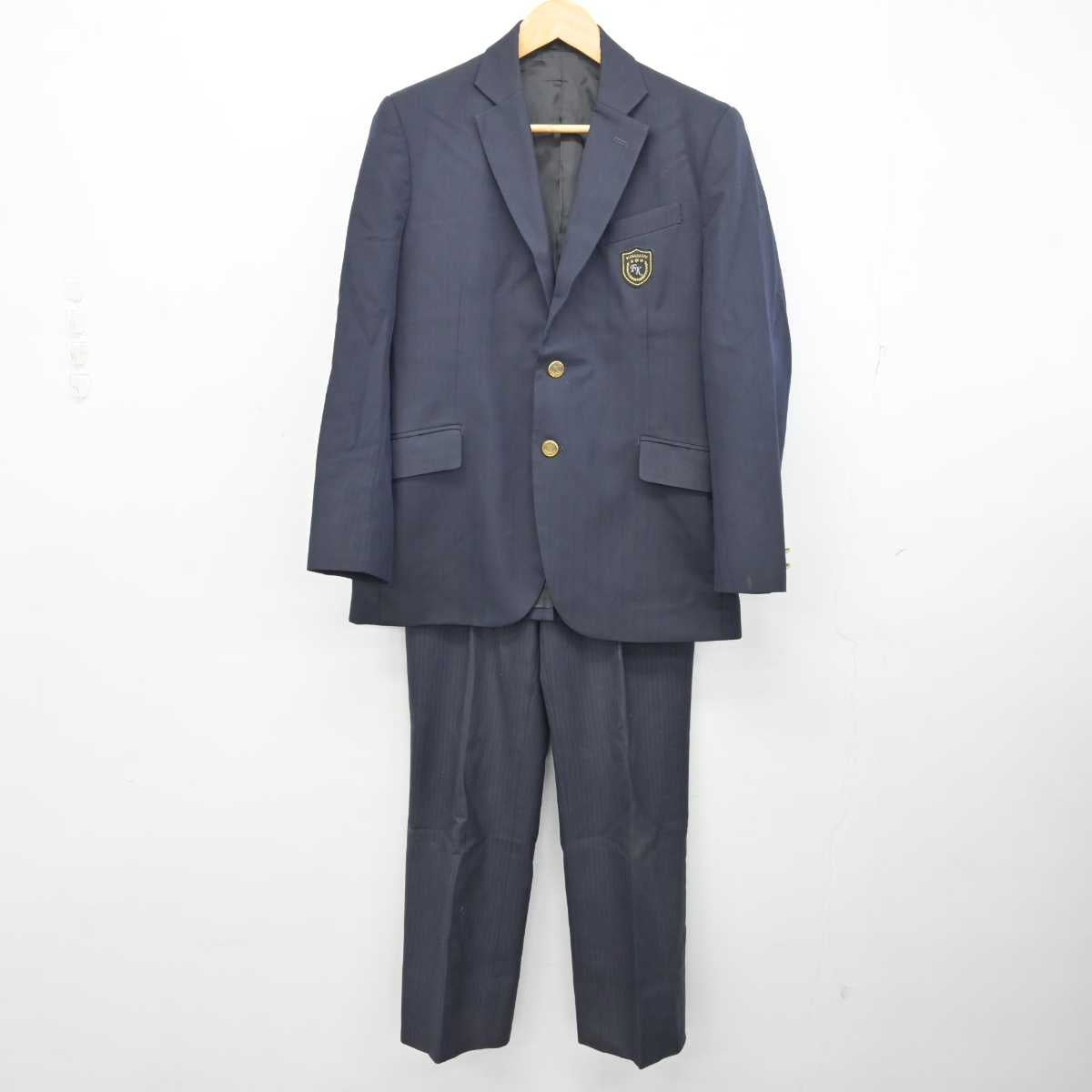 【中古】千葉県 船橋古和釜高等学校 男子制服 2点 (ブレザー・ズボン) sf079562