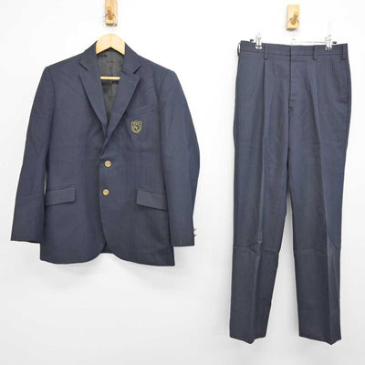 【中古】千葉県 船橋古和釜高等学校 男子制服 2点 (ブレザー・ズボン) sf079562