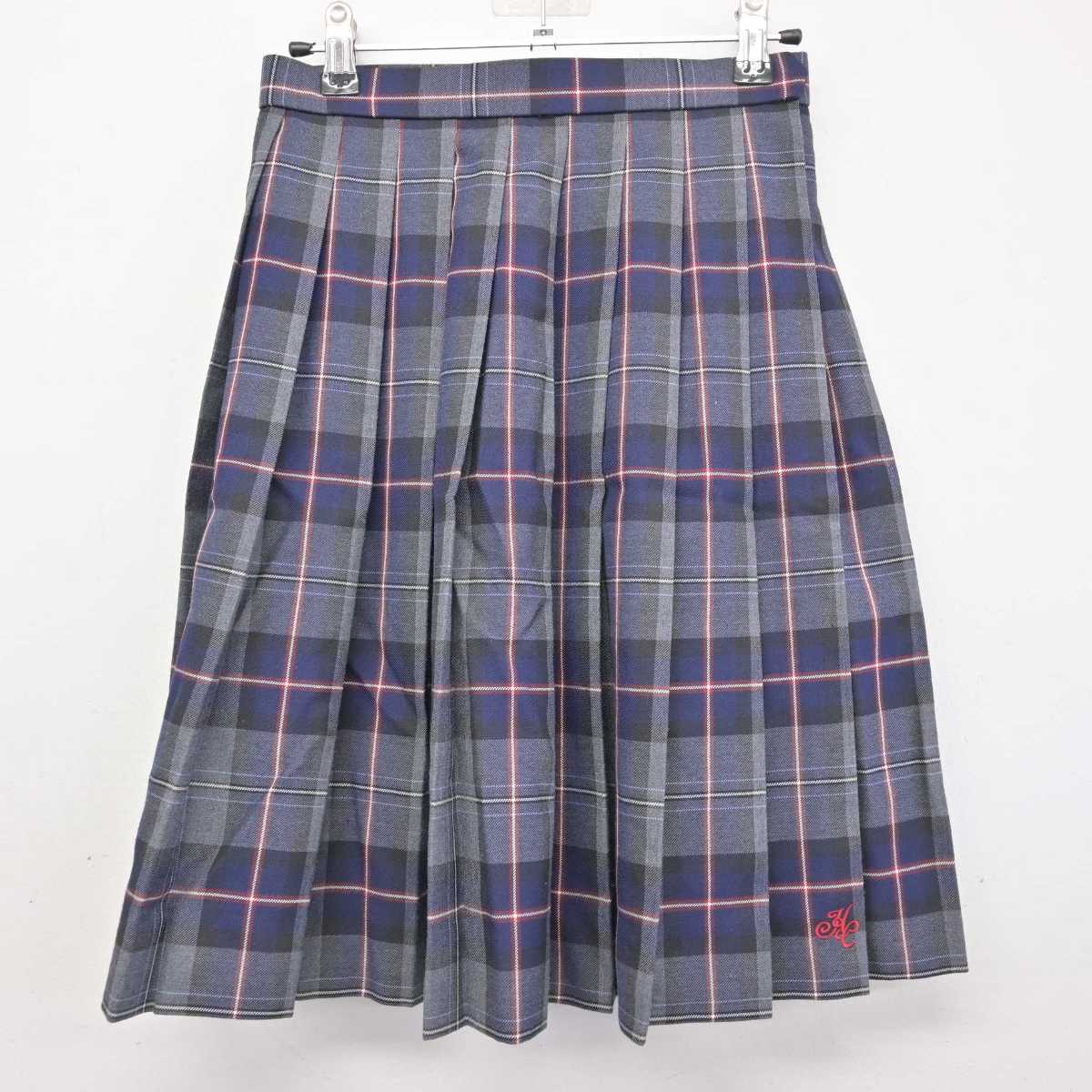 【中古】福岡県 東筑紫学園高等学校 女子制服 6点 (ブレザー・ニットベスト・スカート) sf079566