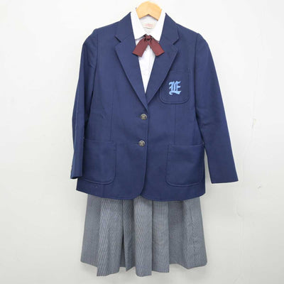 【中古】広島県 江波中学校 女子制服 7点 (ブレザー・シャツ・スカート) sf079573