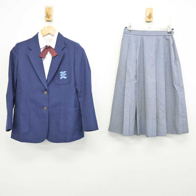 【中古】広島県 江波中学校 女子制服 7点 (ブレザー・シャツ・スカート) sf079573