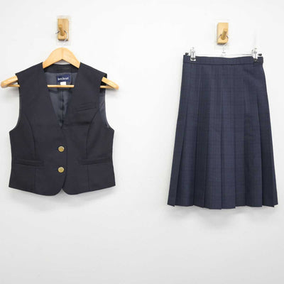 【中古】愛媛県 三島高等学校 女子制服 2点 (ベスト・スカート) sf079575