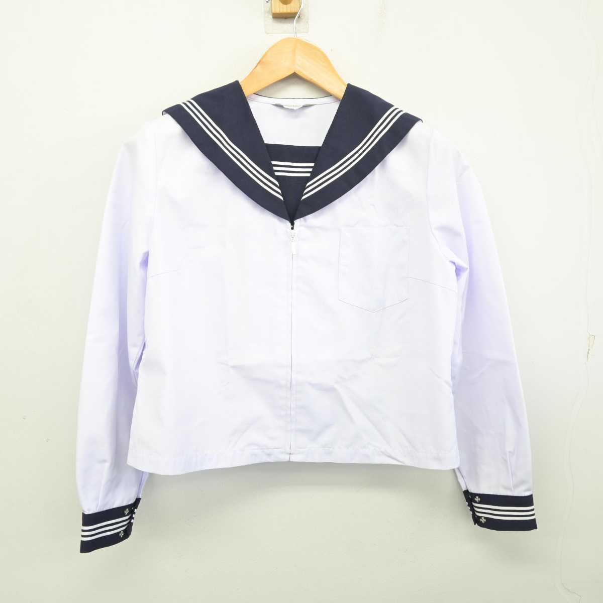 【中古】富山県 射水市立小杉中学校 女子制服 2点 (セーラー服・スカート) sf079601