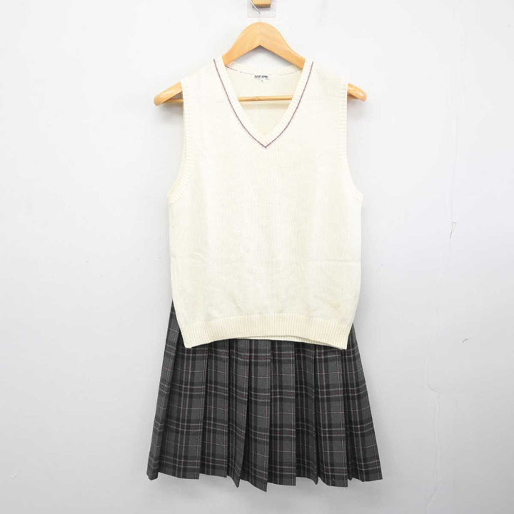 中古】北海道 篠路西中学校 女子制服 3点 (ブレザー・ニットベスト