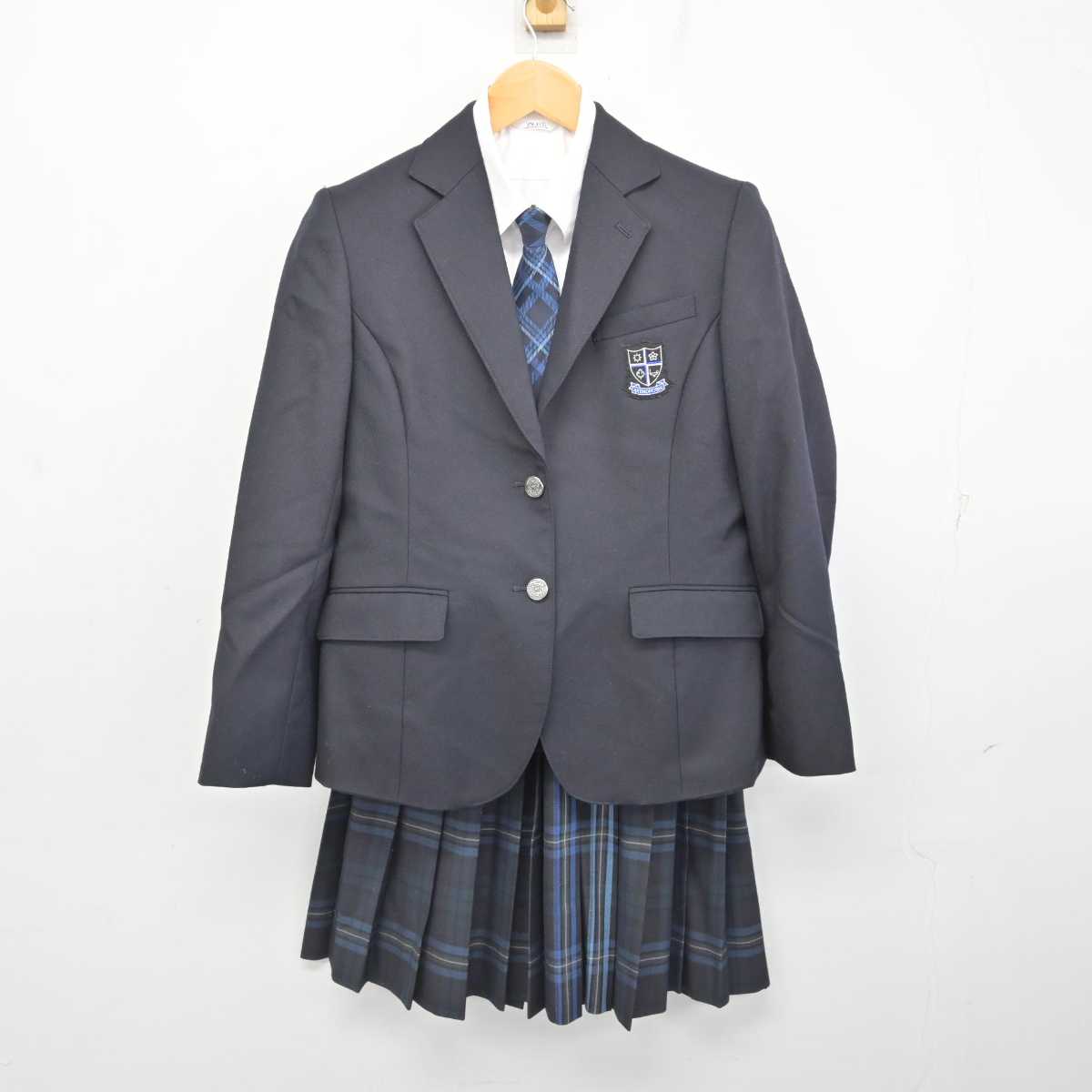 【中古】青森県 青森明の星高等学校 女子制服 5点 (ブレザー・シャツ・スカート) sf079624