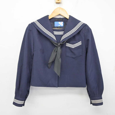 【中古】鹿児島県 鹿屋市立田崎中学校 女子制服 3点 (セーラー服・ジャンパースカート) sf079631