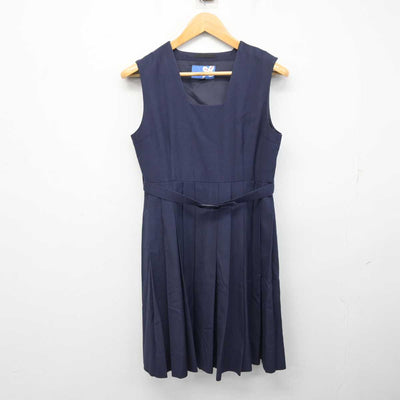 【中古】鹿児島県 鹿屋市立田崎中学校 女子制服 3点 (セーラー服・ジャンパースカート) sf079631