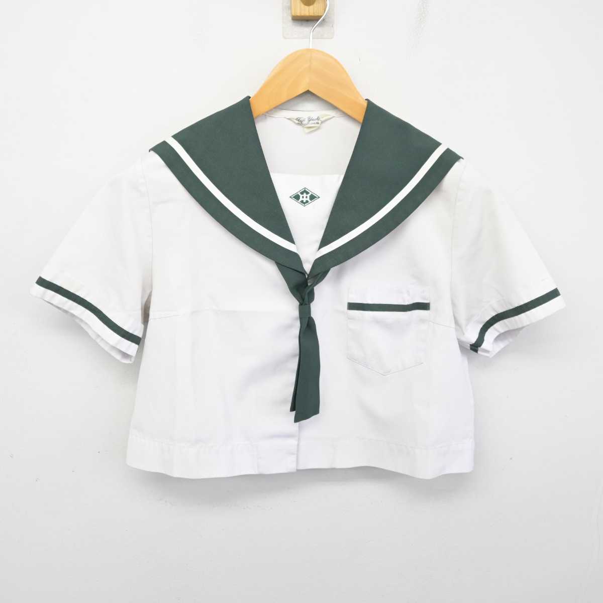 【中古】鹿児島県 鹿屋市立田崎中学校 女子制服 3点 (セーラー服・スカート) sf079634